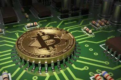 A mining farm bustling with activity