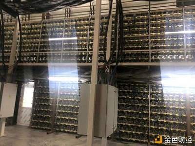 An expansive mining farm with numerous rigs and cooling systems in operation